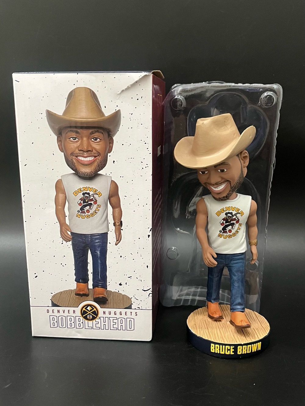 Denver Nuggets Bobblehead Cowboy Bruce Brown
